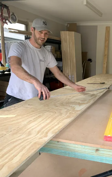 Matt working on a clients project